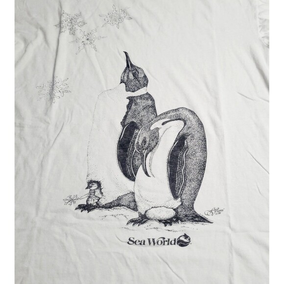 VTG 80s SEAWORLD Hugger Fluid Visions 1986 Made In The USA T Shirt Unisex - Picture 5 of 10